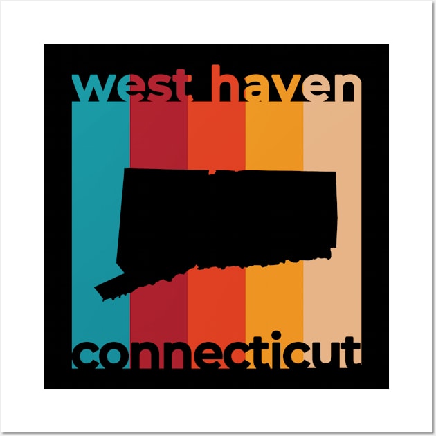 West Haven Connecticut Retro Wall Art by easytees